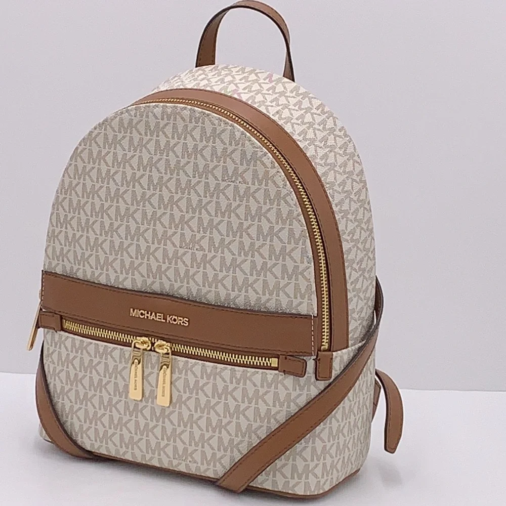 MICHAEL KORS Kenly Medium Backpack Signature Vanilla Bag